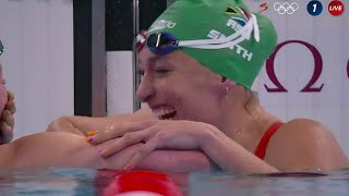 Tatjana Schoenmaker Wins Gold for South Africa in Swimming 100 Metre Breaststroke Olympics 2024 [upl. by Rochelle]