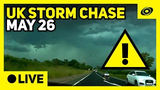 UK Storm Chasing Live  Severe Thunderstorms [upl. by Jillayne]