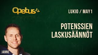 Potenssien laskusäännöt [upl. by Maggi718]