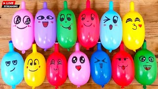 MAKING SLIME WITH MANY FUNNY LONG BALLOON AND GLITTER  SATISFYING SLIME VIDEOS asmr 07 [upl. by Smukler]