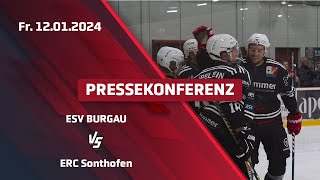 Eisbären TV  Pressekonferenz 12012024 ESV Burgau vs ERC Sonthofen 42 [upl. by Phyllida]