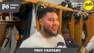 Steelers Troy Fautanu unsure how long hell need to wear knee brace confident hell be back soon [upl. by Nage]