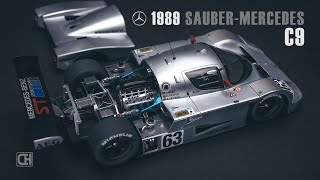 Building Tamiya 1989 SauberMercedes C9 Scale Model Assembly Kit [upl. by Madea]