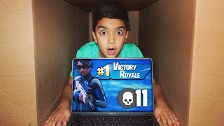 MAILING MY 5 YEAR OLD LITTLE BROTHER IN A CARDBOARD BOX WHILE PLAYING FORTNITE  MAILING CHALLENGE [upl. by Lizzie]