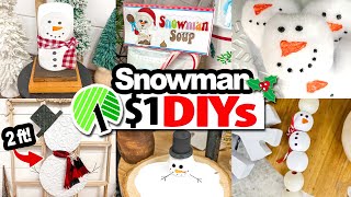 CUTEST 1 Snowman Crafts for Christmas EASY Dollar Tree DIYs [upl. by Scammon]