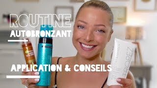 ROUTINE amp APPLICATION AUTOBRONZANT SANS TRACE NI DÉMARCATION Mains Pieds Corps beautybycarlene [upl. by Sacul]