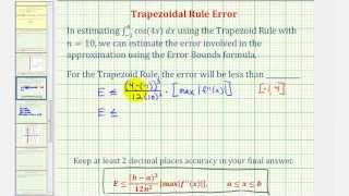 Trapezoid Rule Error  Numerical Integration Approximation [upl. by Tuinenga269]