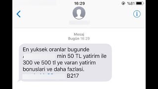 İstenmeyen Reklam ve Bahis Mesajları Engelleme  2018 Kesin Çözüm [upl. by Lopes]