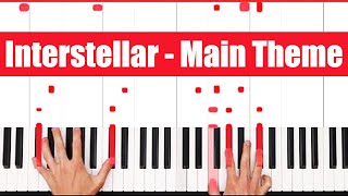 Interstellar Piano  How to Play Main Theme Interstellar Piano Tutorial [upl. by Odel]