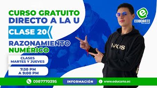 🔴Curso Gratuito📕Admisión 2024🏫Ingreso a la Universidad📚Clase 20 🧠Razonamiento Numérico [upl. by Anelad]