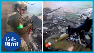 Hellish Bakhmut fighting revealed by Ukraine soldier’s GoPro [upl. by Notreve]