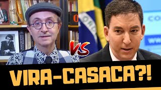 TRETA ENTRE REINALDO AZEVEDO E GLENN GREENWALD SAIU DO CONTROLE [upl. by Eetnuahs410]