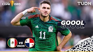 ¡SANTI GIMÉNEZ HACE UN GOL ESPECTACULAR DE PELÍCULA  México 10 Panamá  Copa Oro 2023FinalTUDN [upl. by Annissa]