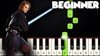 The Force Theme  Star Wars  BEGINNER PIANO TUTORIAL  SHEET MUSIC by Betacustic [upl. by Varien]