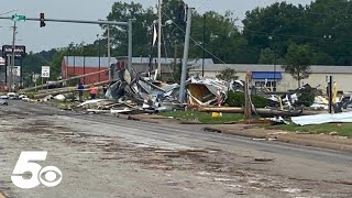 Tracking tornado damage in Benton County [upl. by Esiom]