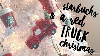 Starbucks amp Red Truck Christmas Tree 2017 Holiday Decor Decorate with me [upl. by Theta]