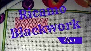 RICAMO  Learning Blackwork Embroidery Ep 1 [upl. by Ahtivak39]