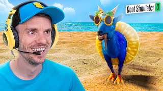 FÉRIAS NA PRAIA NO GOAT SIMULATOR 3  Brancoala Games [upl. by Aicilic245]