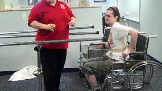 Preambulation parallel bars exercises for hemiplegics [upl. by Aidualk]