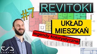 7 Revitoki Układ mieszkań Legendy kolorystyczne pomieszczeń  Revit tutorial PL CADACHPL [upl. by Galen8]