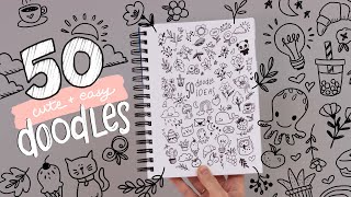 50 Cute Doodle Ideas for When Youre Bored at School  Easy Beginner Doodles [upl. by Devona]