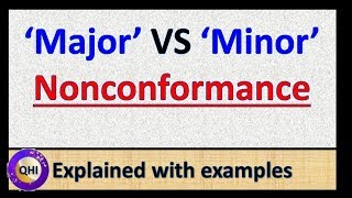 Major VS Minor Non Conformance NC – Explained with examples [upl. by Uda]