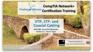 UTP STP and Coaxial Cabling  CompTIA Network N10005 31 [upl. by Antonin]