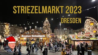 Dresden Striezelmarkt 2023  Weihnachtsmarkt  Walkingtour [upl. by Annaitsirhc]