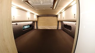 Van Tour  LWB VW Crafter with custom layout and electric bed project 2000 [upl. by Aguayo]