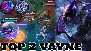 Wild Rift Vayne  Top 2 Vayne Gameplay quotVayne Mainquot Rank Challenger [upl. by Penni]