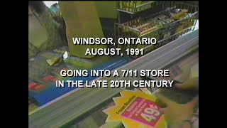 Windsor Ontario  August 1991 Going Into a 711 Store in the Late 20th Century [upl. by Lipkin]