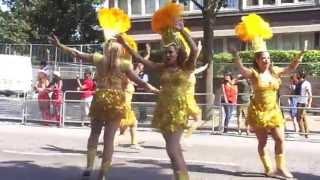 Notting Hill Carnival Parade 2013 Samba Dancers London UK Part I [upl. by Zoila]