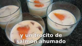 Ajo blanco de coco Receta de Cocina  RecetasNet [upl. by Ahseiat178]