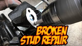 Extracting a broken stud  extract a broken bolt  fix broken screw [upl. by Egan386]