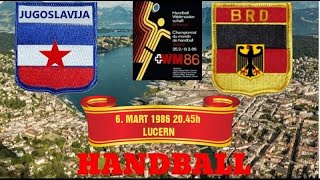 Handball гандбол World Cup Jugoslavija BRD WEST Deutsche Bundes Republik Switzerland 1986 [upl. by Neurath327]