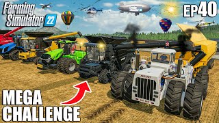 HARVESTING 220000 LITERS OF SOYBEANS  MEGA Challenge 40  Farming Simulator 22 [upl. by Audwen]