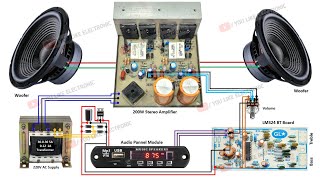 200W Stereo Amplifier Complete Wiring Diagram  How to Wiring 200W Amplifier  You Like Electronic [upl. by Fowkes]