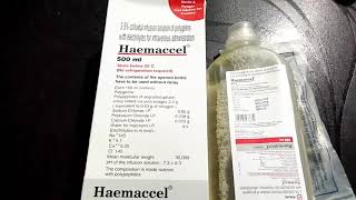 Haemaccel 500 ml uses  haemaccel video [upl. by Gardy591]