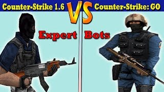 Counter Strike 16 vs CS GO Expert Bots [upl. by Ayojal]