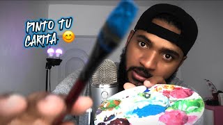 ASMR PINTANDO TU CARITA MÁS TAPPING [upl. by Annoirb]