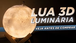 Unboxing da Luminaria Lua Cheia 3d e Umidificador  Não funciona [upl. by Dafodil]