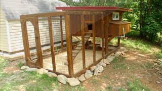 Backyard chickens  Chicken coop tour Easy to clean [upl. by Oriel]