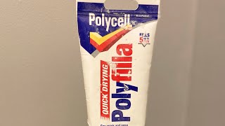 DIY REVIEW Filling Wall Cracks Polycell Quick Drying Polyfilla [upl. by Ahseem]