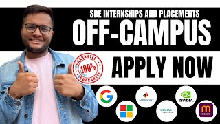 OFF Campus SDE Internship and Placement  2023  2024  2025 passouts  Apply Now [upl. by Ahtabbat]