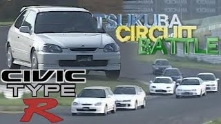 ENG CC Civic Type R debut battle  Integra R FTO R Impreza Evo IV Levin BZR in Tsukuba 1997 [upl. by Farrell]