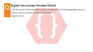 Explain the concept Annales School  Historiography Development in the West  10th English Medium [upl. by Bolitho]