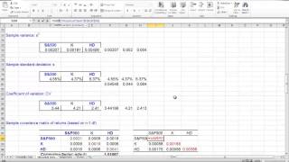 RiskReturn Spreadsheet Modeling Part 1 [upl. by Briana]