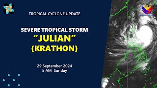 Press Briefing Severe Tropical Storm JulianPH KRATHON 1100 AM Update September 29 2024 Sunday [upl. by Arrej626]