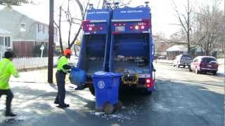 Edison and Jose empty a recycling bin and paper cart [upl. by Pansy]