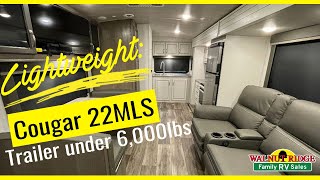 2022 Cougar 22MLS Travel Trailer  Weights less than 6000lbs [upl. by Matias]